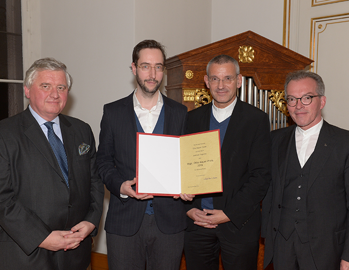 Monsignore Otto Mauer-Preis 2016: Georg Prantl, Andreas Fogarasi, Nikolaus Krasa, P. Gustav Schörghofer SJ