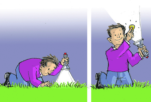 Zeichnung Wer suchet, der findet