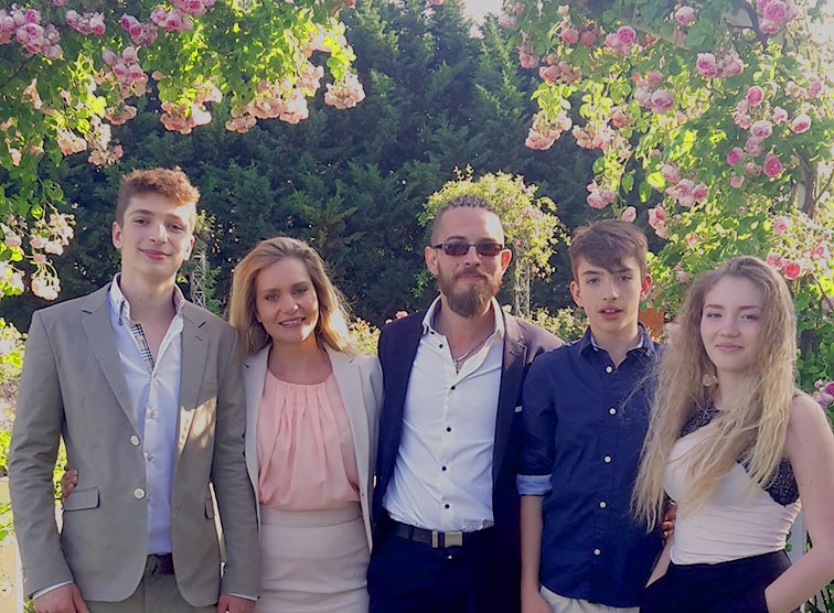 Michael Koblinger mit Familie