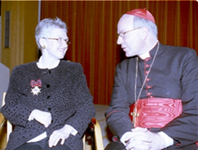 Friederike Valentin und Kardinal Christoph Schönborn